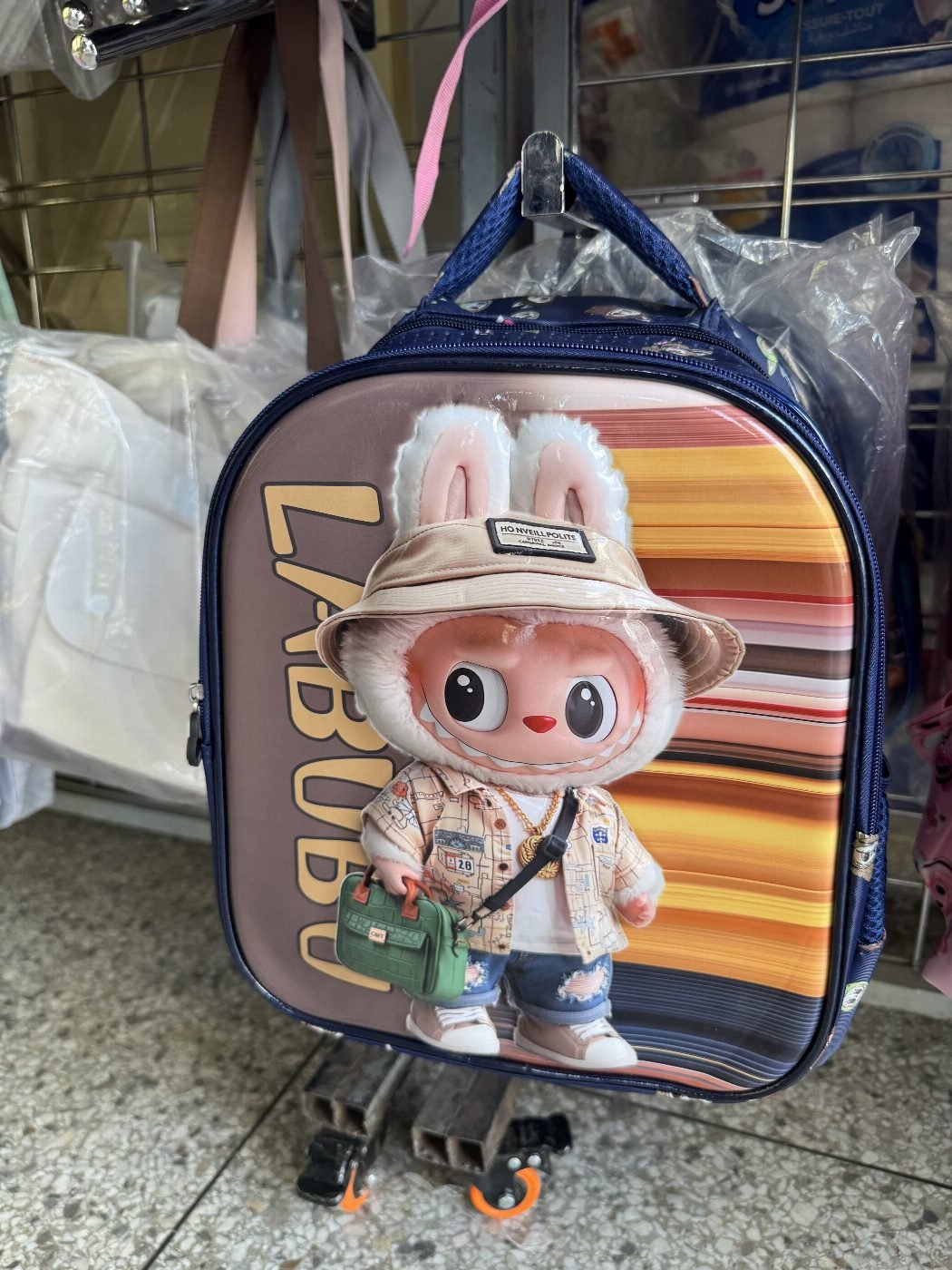 Cartable Labubu bleu