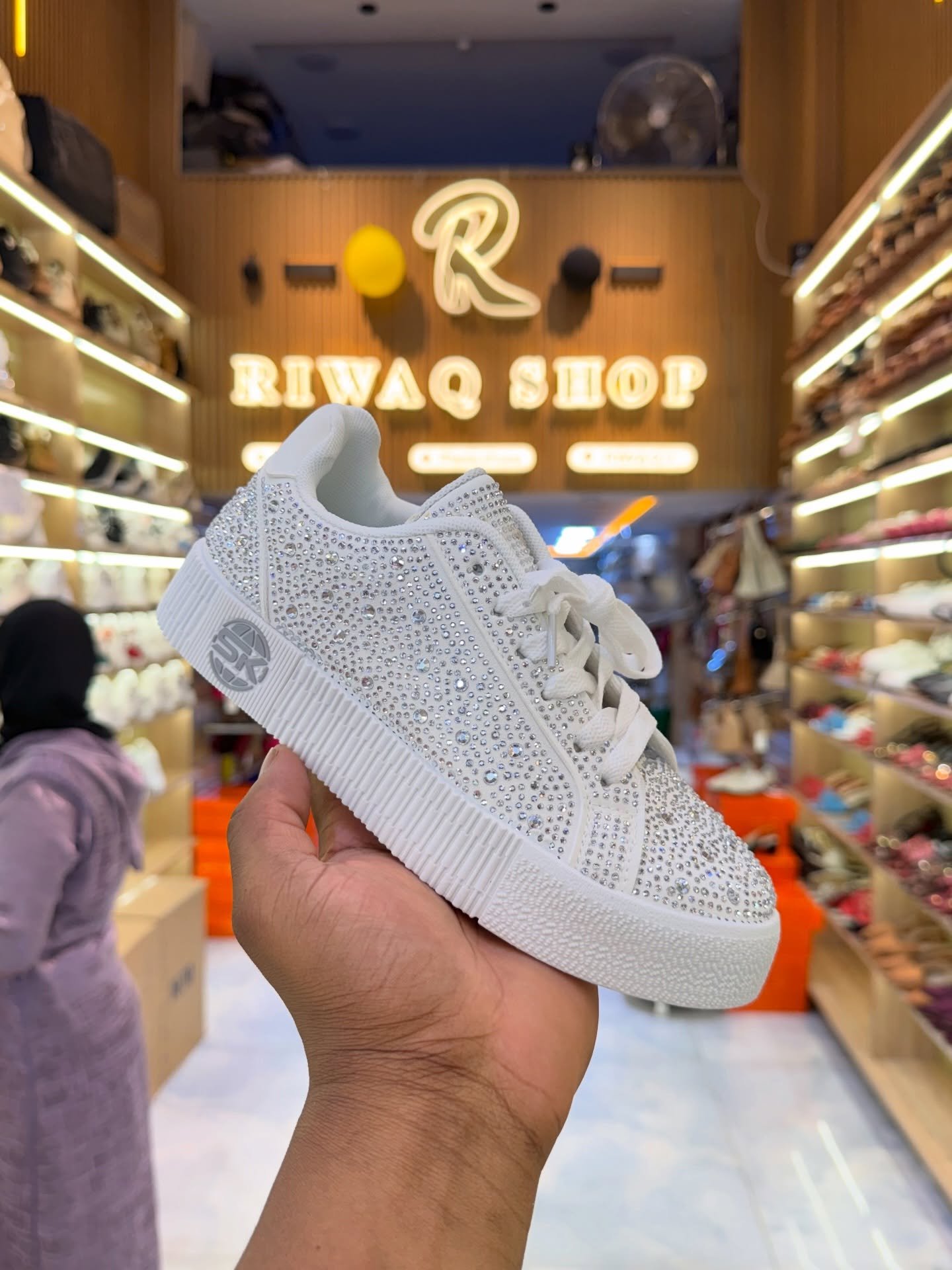 Baskets plateforme à strass